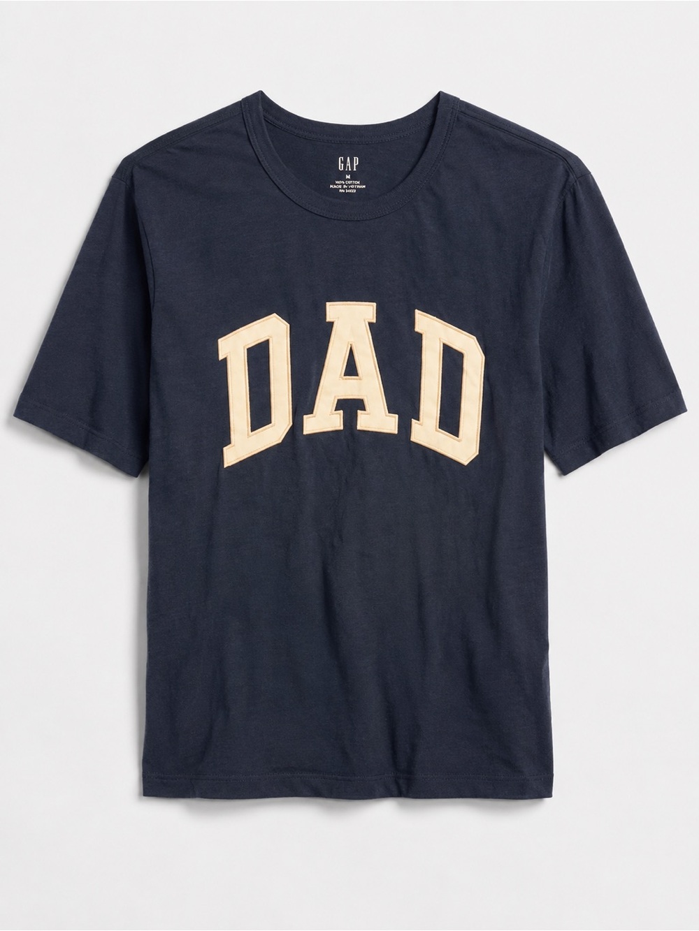 GAP Navy Short Sleeve Tee with Cream 'DAD' Graphic